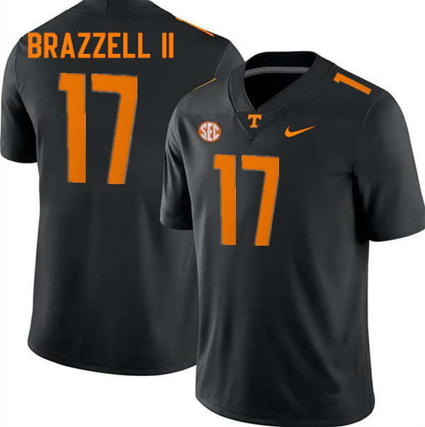 Men #17 Chris Brazzell II Tennessee Volunteers College Football Jerseys Stitched-Black